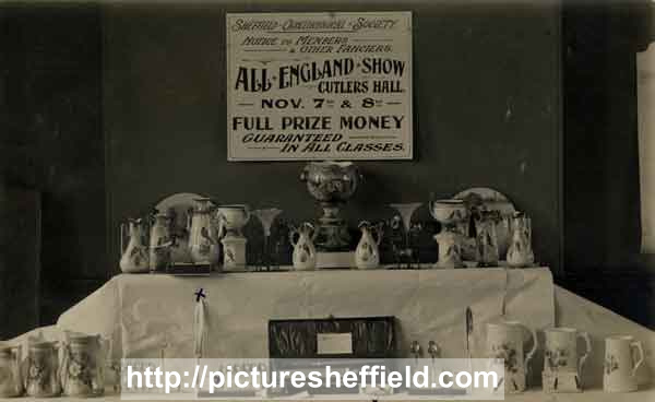 All England Show, Sheffield Ornithological Society, Cutlers Hall, c. 1914