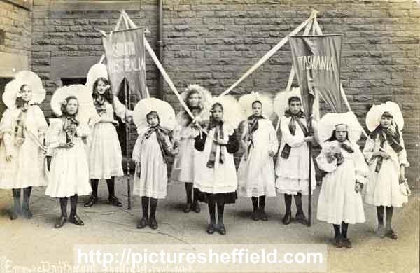 Empire Day Pageant. Children celebrating South Australia and Tasmania