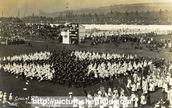 Cross of St. Patrick, Empire Day Pageant at Bramall Lane Football and Cricket ground