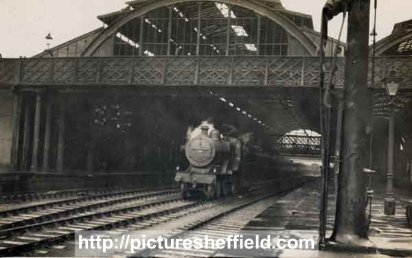 Steam locomotive at possibly Midland Railway Station