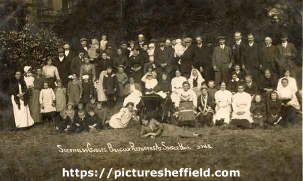 Sheffield guests, Belgian refugees at Shirle Hill [St Vincent's Home for Belgian refugees]