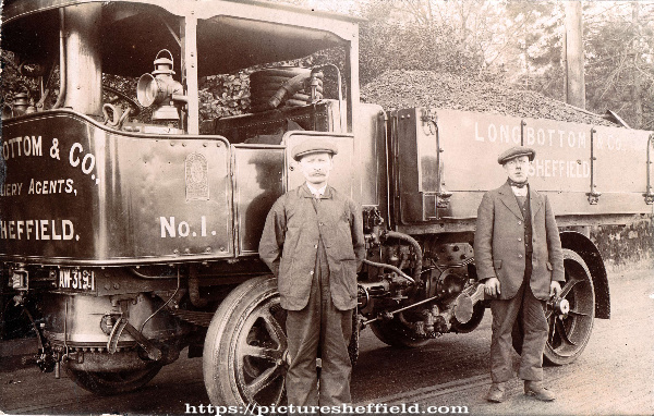 Steam lorry No. 1 belonging to Longbottom and Co. Ltd., coal and colliery merchants