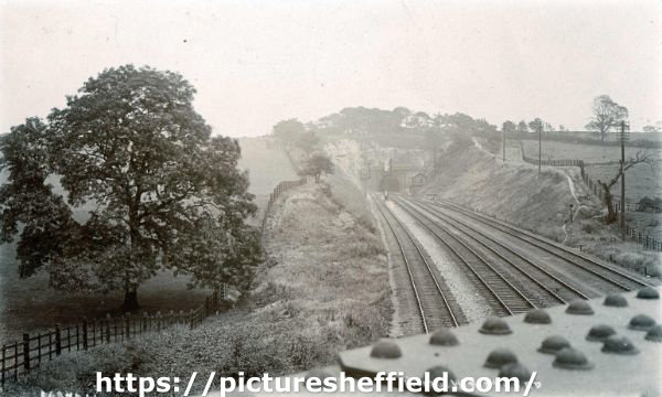 Railway line at Darnall looking towards Darnall Tunnel