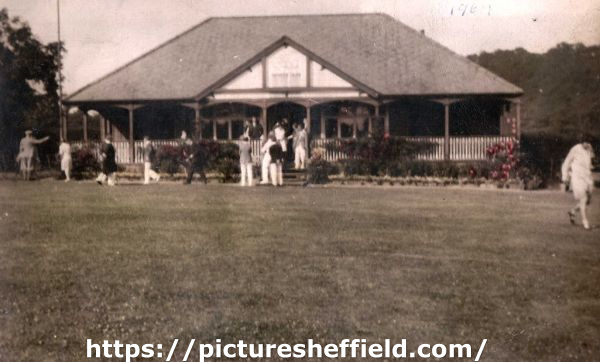 Unidentified cricket ground and pavilion, possibly off Abbeydale Road South