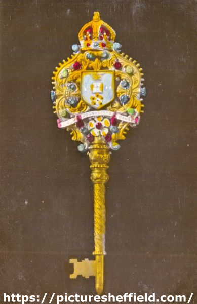 The jewelled key presented to King Edward VII at the opening of the University of Sheffield