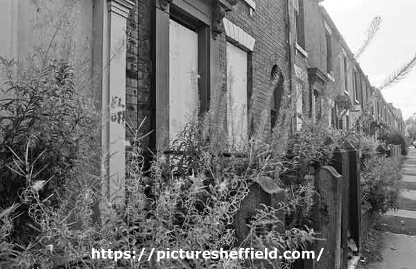 Unidentified derelict terraced houses, c.1970s