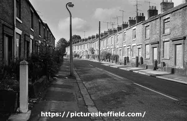 Unidentified derelict terraced houses, Sheffield, c.1970s