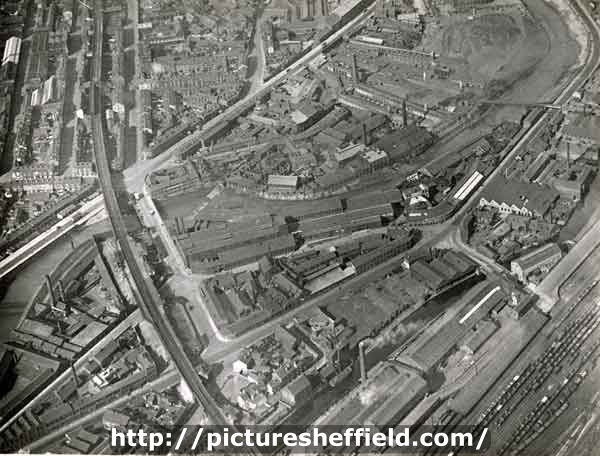Aerial view of (top) Attercliffe Road and (bottom) Effingham Road