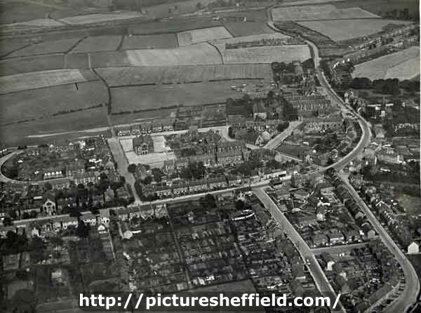 Aerial view of Handsworth showing (centre) Handsworth Road (right) Retford Road and (bottom right) Laverack Street and Richmond Road