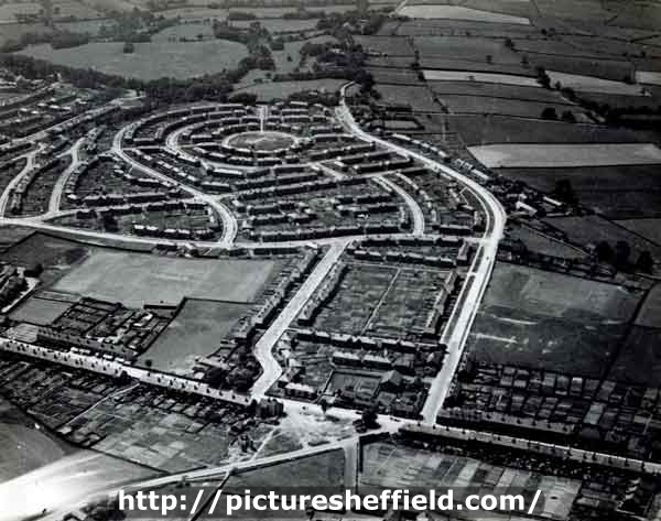 Aerial view of Stubbin Housing Estate