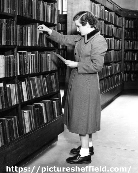 Browsing the shelves in the Central Lending Library during school instruction