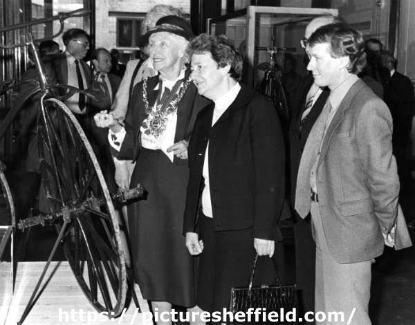 Opening of Kelham Island Industrial Museum showing (1st right) Councillor David Brown and (3rd right) Lord Mayor, Councillor Enid Hattersley