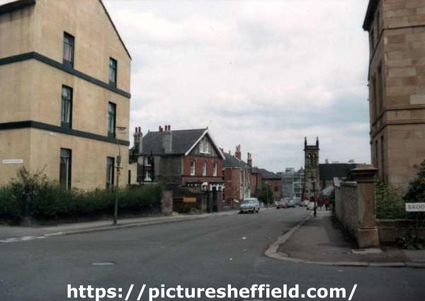 Broomhall Street at the junction with (right) Broomhall Place and (left) Wharncliffe Road