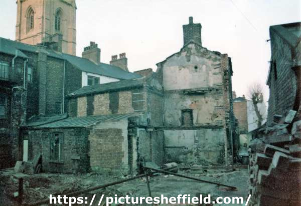 Rear of Sheffield Photo. Co. building, Norfolk Row showing (left) the tower of St. Marie R. C. Cathedral