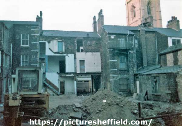 Rear of Sheffield Photo. Co. building, Norfolk Row showing (right) the tower of St. Marie R. C. Cathedral