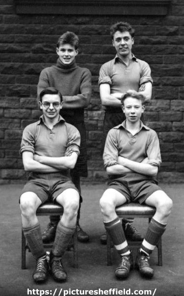 Players from the football team, Whitby Road Secondary School, season 1952 - 53