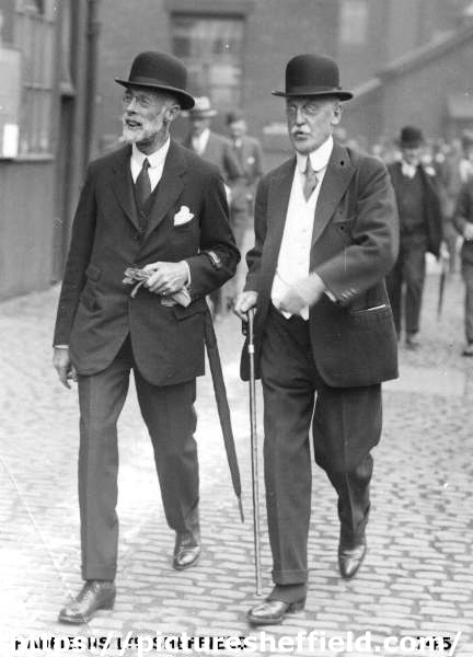 Sir Robert Hadfield (right) (1858 - 1940), Chairman and Managing Director, Hadfields Ltd.
