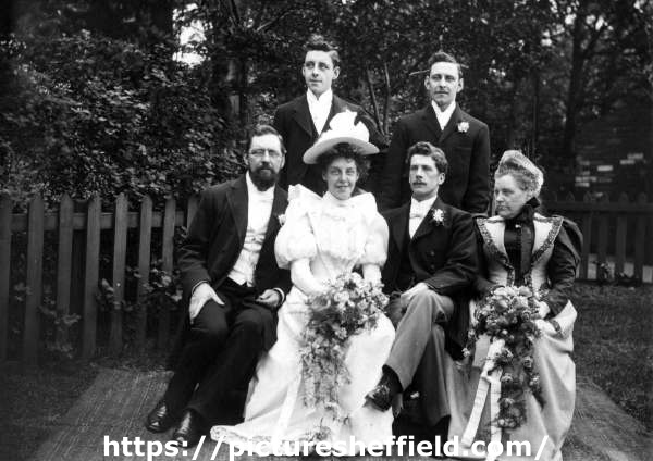 Unidentified wedding group (possibly connected to Hadfields Ltd)