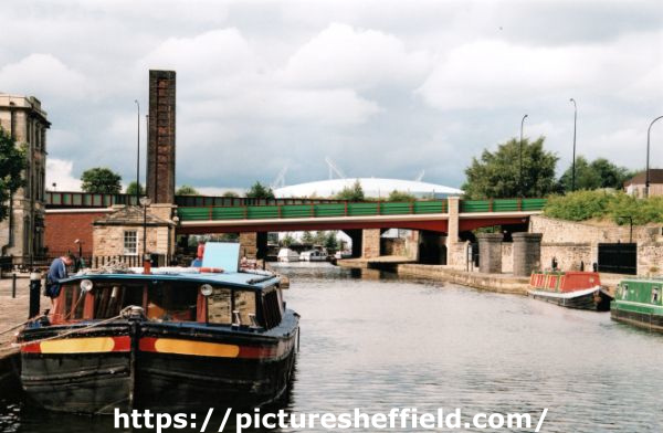 Victoria Quays / Canal Basin, Sheffield and South Yorkshire Navigation looking towards Derek Dooley Way road bridge