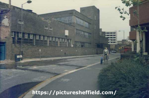 Demolition of former premises of Richards Bros. and Sons Ltd., cutlery manufacturers, off Bishop Street, c.1984
