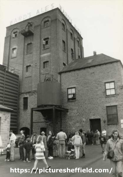 Open day at Brewery showing the malting tower, S. H. Ward and Co. Ltd., Sheaf Brewery, No. 129 Ecclesall Road