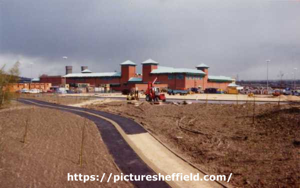 Construction of Meadowhall Shopping Centre from Meadowhall Road