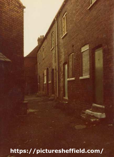 Rear of derelict housing, junction of Bramall Lane and Woodhead Road