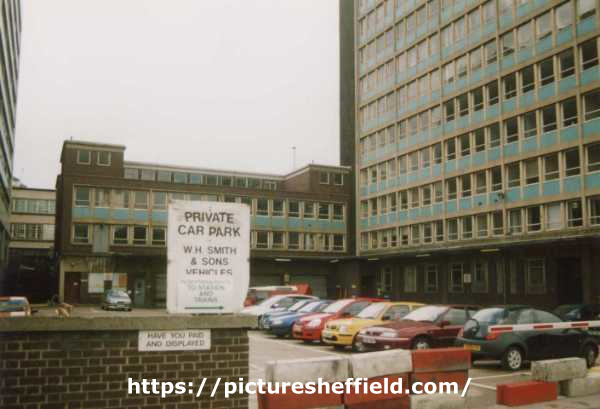 Car park for W. H. Smith and Son Ltd., wholesale newspapers, booksellers and stationery distributors, Sheaf House, Sheaf Street