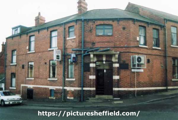 Blackburn and Wincobank Conservative Club, No. 23 Fife Street at the junction with (right) Elm View Road