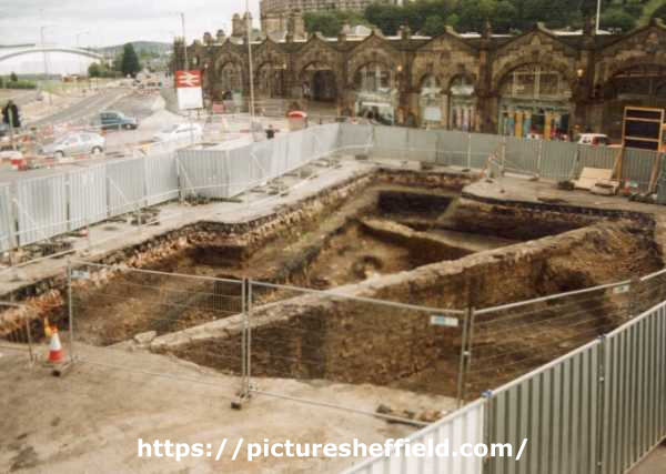 Archaeological excavations, Sheffield Midland railway station forecourt, Sheaf Street