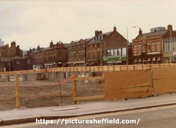 Site of demolished Royal Hospital, junction of (foreground) Westfield Terrace and (centre) West Street