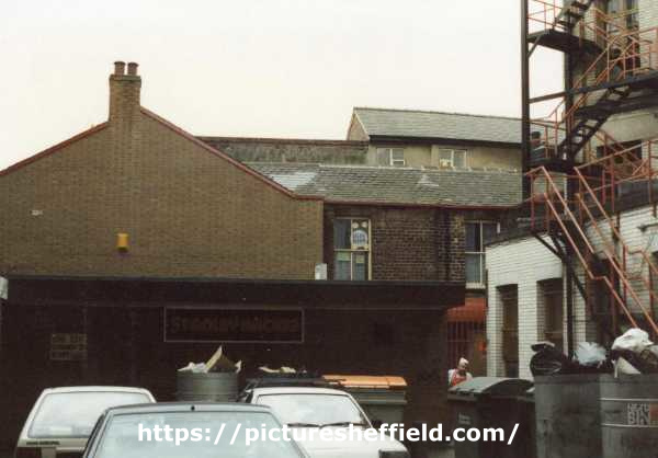 Rear yard of Sheffield Newspapers Ltd., building, Kemsley House, York Street