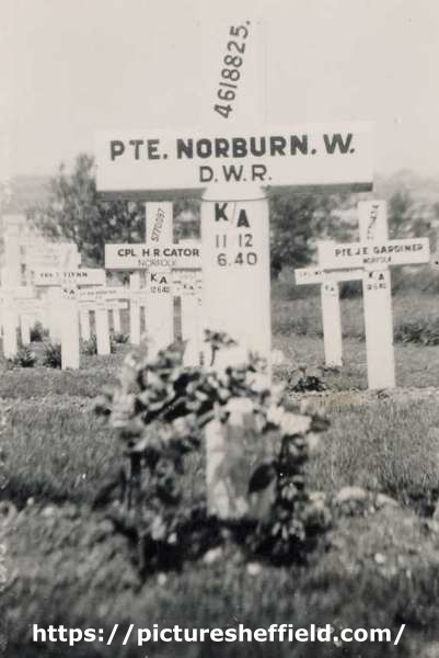 Grave of Private Wilfred Norburn, Ste. Marie Cemetery, Le Havre, France