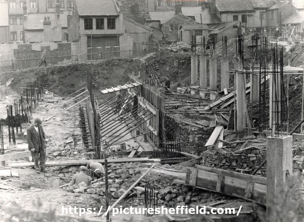 Park Hill Redevelopment Area, Part 1: [Park Hill Flats construction]. Block A foundations