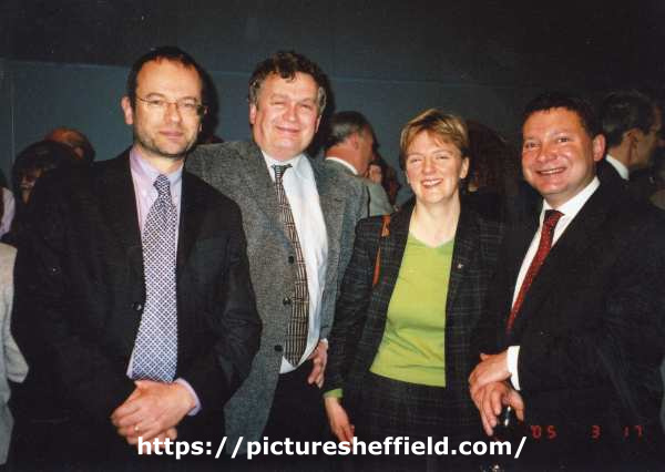 Retirement of (second left) Keith Crawshaw as head of Cultural Services at the Millennium Galleries showing (1st left) Paul Blomfield, MP for Sheffield Central