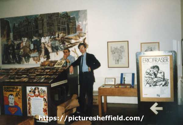 Peter Steer and Harry Syring, sales desk, Graves Art Gallery, Surrey Street 