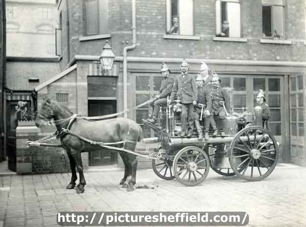 Horse drawn steam fire engine. City of Sheffield Fire Brigade