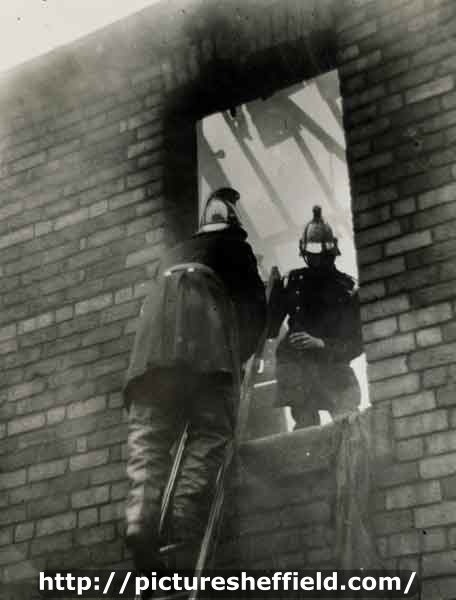 Firefighting after an air raid