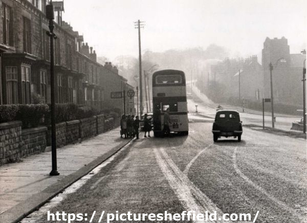 Psalter Lane looking towards junction with Ecclesall Road South