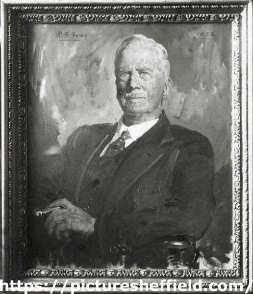 Portrait of Peter Boswell Brown (1866 - 1948), chairman of Hadfields Ltd. painted by Reginald Grenville Eves (1876 - 1941)