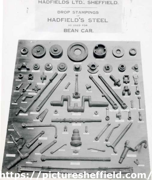 Hadfields Ltd. Drop stampings of Hadfield's steel as used for Bean [motor] car