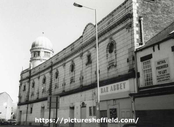 Former Abbeydale Picture House, Abbeydale Road showing (centre) No. 383 Bar Abbey