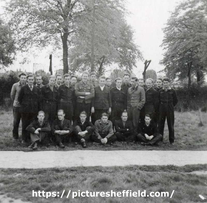 German prisoners of war, probably Norton prisoner of war camp 174, Cuckney, near Mansfield, Nottinghamshire