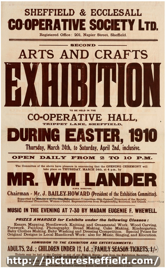 Sheffield and Ecclesall Co-operative Society Ltd - arts and crafts exhibition
