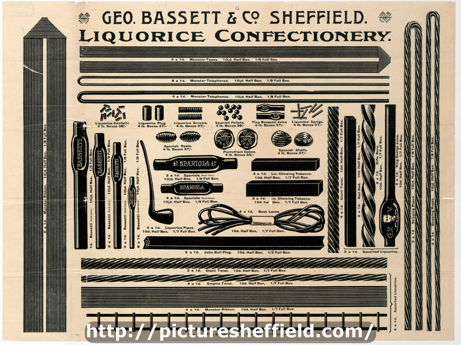 Geo. Bassett and Co. Sheffield - liquorice confectionary