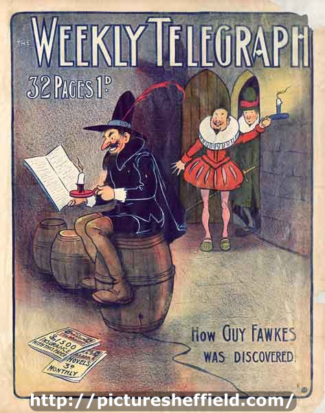 Sheffield Weekly Telegraph poster: How Guy Fawkes was discovered