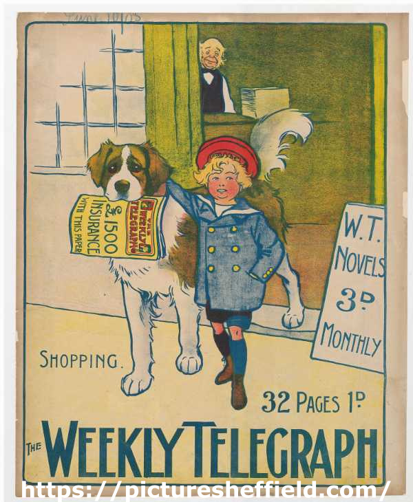 Sheffield Weekly Telegraph poster: Shopping