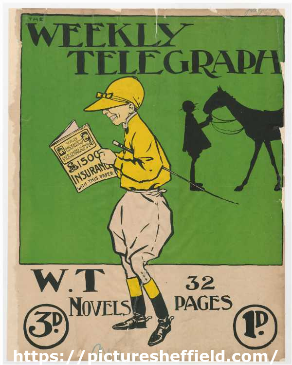 Sheffield Weekly Telegraph poster: W.T. Novels