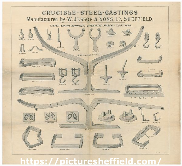 William Jessop and Sons Ltd: advertisement for crucible steel castings