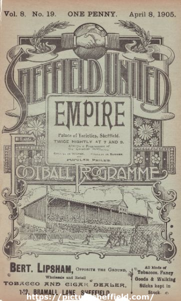 Sheffield United Football Club programme - match against Sheffield Wednesday